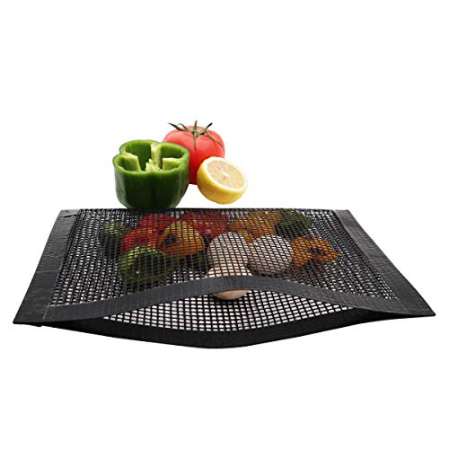 Bluedrop Non Stick Mesh Bag For Grill PTFE Toaster Oven Bags Barbecue Pockets Sheets Pack of 2 - Thumbnail 3
