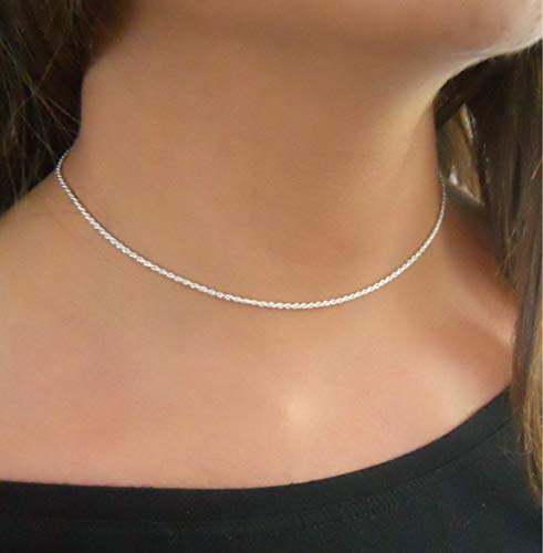 Dainty Simple Silver Short Necklace
