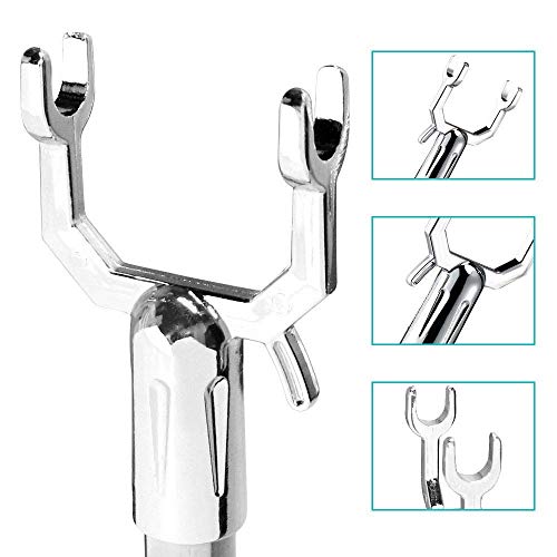 Reach Stick Pole with Hook 64" Extendable Closet Reaching Pole for High