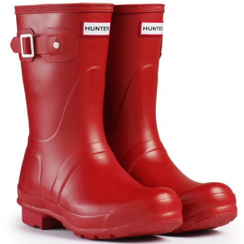 Women's Hunter Boots Original Short Snow Rain Boots Water Boots Unisex - Red - 11