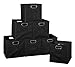 Niche Cubo Foldable Fabric Storage Bins, Black, Set of 12