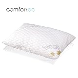Shredded Memory Foam Pillow by Comfortac, with washable removable cooling bamboo derived cover - Firm & Comfortable Optimum Support, Neck Pain & Headache Relief