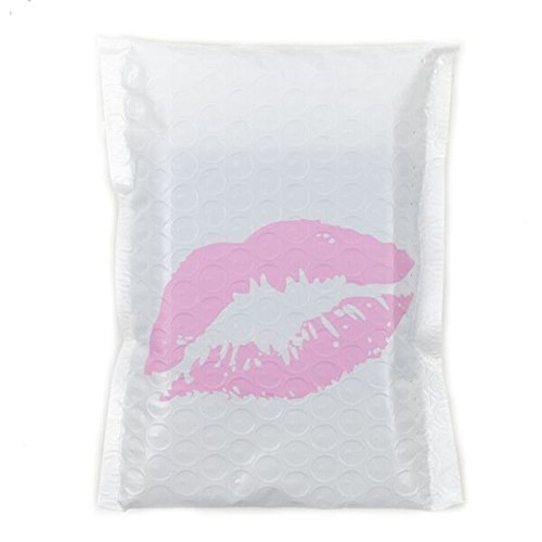 Bubble Mailers 5x6 (4x6 interior) - Lipstick Kiss - Small Padded Envelopes - Pack of 25