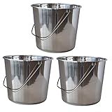 SSB422SET Large Stainless Steel Bucket Set – 3Piece