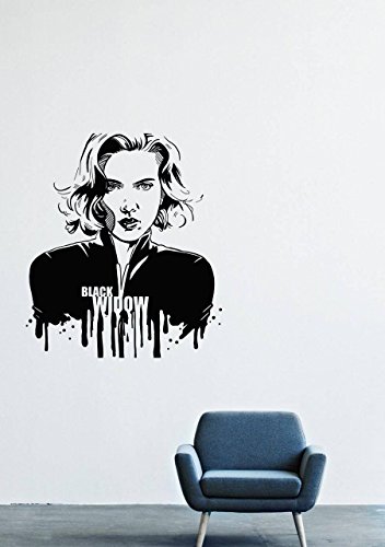 Wall Vinyl Sticker Decals Mural Vinyl Decor Black Widow Woman Comics Marvel Superhero Сostume GMO0396