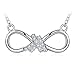 J.Rosée Pendant Necklace with 925 Sterling Silver and 3A Cubic Zirconia, 18''+ 2