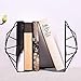 DR.DUDU Decorative Metal Bookend, Black Non Skid Book End for Home Office Decorate No Scratch for Shelves and Furniture
