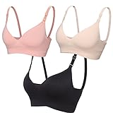 CooShco Women's Seamless Nursing Maternity Bra Push Up Comfort Sleep Bralette