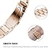 Dsytom Compatible with Fitbit Charge 3 Bands/Charge 3 Band Women Men Small Large,Stainless Steel Replacement Strap Bracelet Wrist Metal Band for Charge 3 Smart Watch(Rose Gold)