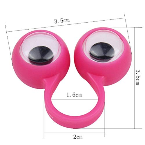 Polymer Finger Toy Eyes Finger Ring Educational Intelligent Finger Toy Finger Toy for Kids Children Gift 10PCS(Random Color) - Thumbnail 4