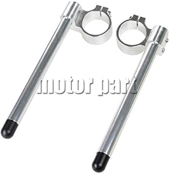 Motorcycle 7//8/'/' Width 12/'/' Long Clip On Ons Replacement Silver Handlebars Tube