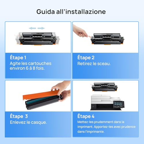 KUPYLM 415A Toner with Chip Compatible with HP 415A 415X for LaserJet Pro MFP M479fdw MFP M479fdn M479 M454dw M454dn M454 W2030A W2031A W2032A W2033A (Black Cyan Magenta Yellow, Pack of 4) )