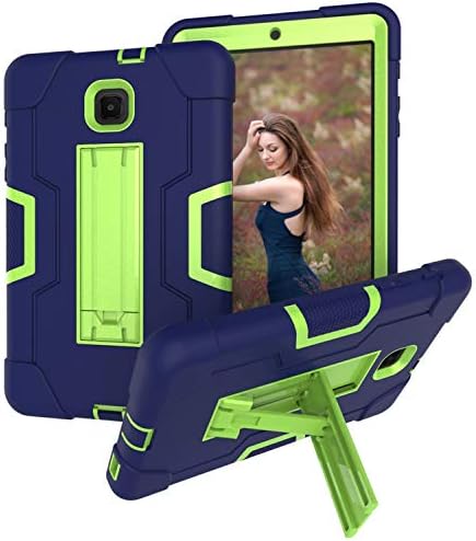 CWNOTBHY Kids Case for Samsung Galaxy Tab A 8.0 2018 SM-T387, Rugged Drop Protection Case Cover with Kickstand for Samsung Galaxy Tab A 8.0 T387 2018 Release (Navy/Green)