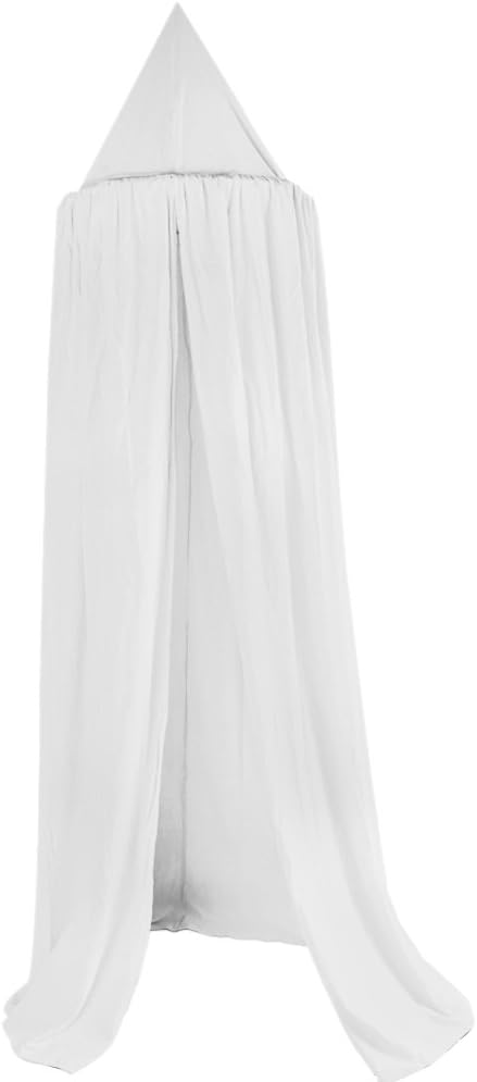 Kids Bed Canopy Cotton Mosquito Net Kids Play Tent Curtains Room Decoration (White)