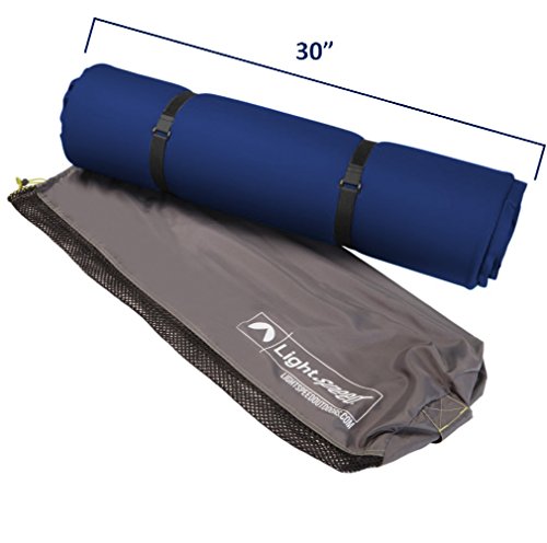 Lightspeed Outdoors XL Super Plush FlexForm Self-Inflating Sleep and Camp Pad, Dark Blue - Thumbnail 3