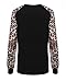 ZANZEA Women's Sexy Leopard Long Sleeve Chiffon Loose Blouse Casual Top Pullover Black US 20/Asian 3XL