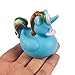 Unicorn Rubber Ducks Set – 16-Count Mini Rubber Duckies Assortment, Unicorn-Themed Floating Baby Bath Toys for Children, Toddlers, 4 Assorted Colors - 2.75 x 2.37 x 2 inches