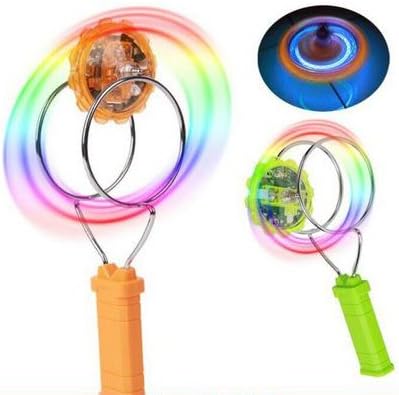 Anthonygift led magic magnetic rotary gyro luminous track gyro colorful light up toy for children（5-15days arrive）