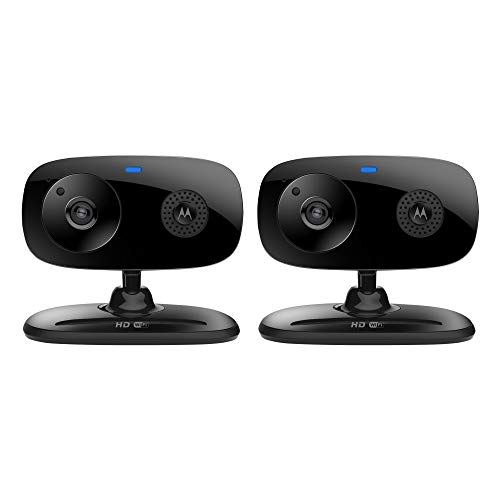 Motorola FOCUS66-BLK2 Wi-Fi HD Home Monitor Camera - 2 Pack (Black) (Renewed)