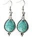 TS Womens Ethnic Turquoise Alloy Drop Earrings Teardrop Pendant Dangle Hook Earrings