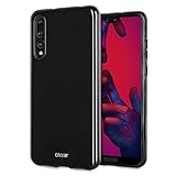 Huawei P20 Pro Gel Case - Silicone Slim Cover - Scratch Resistant - Olixar FlexiShield Case - Wireless Charging Compatible - Black
