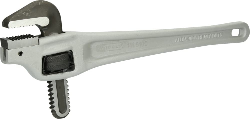 KS Tools 111.5100 Pipe Wrench 14 Inch Jaw Piece Aluminium