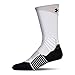 Under Armour Adult Drive Basketball Crew Socks, 1-Pair, White/black, Large