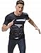Red Plume Men's Film Super-Hero Diamond Logo Sports Black Shirt Running Party Short Sleeve Tee (L)