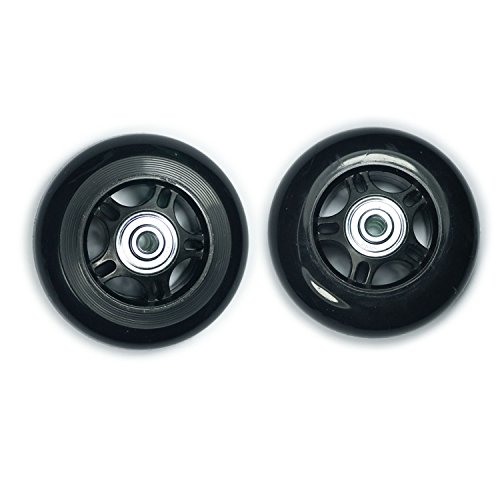 YongXuan Mute Wear-Resistant Luggage Suitcase Replacement Wheels Kit Inline Outdoor Skate Replacement Wheels (80mm × 24mm)