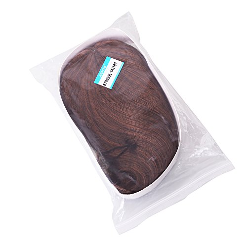 AGPtEK 13 Inches Bob Style Wig Disco Party Short Straight Bang Hair Heat Resistant Full Wig-Light brown