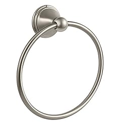 See Dreamslink Round Collection Wall Mounted Towel Ring Brush Nickel Details