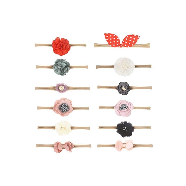 Jiaqee Baby Girl Headband Set Assorted Headbands Bows Flowers For