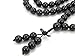 jennysun2010 Natural 10mm Black Obsidian Gemstone Buddhist 108 Beads Prayer Mala Long Necklace Multi-Purpose about 43