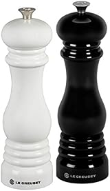 Le Creuset Classic Adjustable Salt Pepper Mill Set Black White 40g view 4