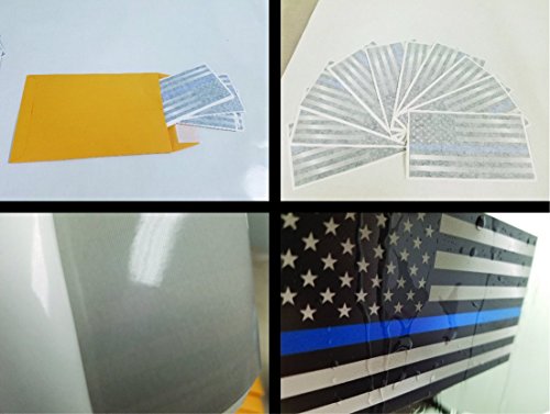 10 Pack of Thin Blue Line Police Officer BLM American Flag Vinyl Decal Sticker Car Truck 3" x 5.5"