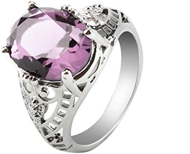 Clearance Sales Rings Womens Girls Romance Gift AfterSo Wedding Engagement Simulated Gemstone Ring (6, Pink)