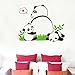 Voberry® Home Decor Mural Vinyl Wall Sticker Removable Cute Panda Mom and Kids Family Nursery RoomWall Art Decal for Kids' Room