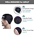 Aegend Solid Silicone Swim Cap, Comfortable Fit Swim Caps Swimming Cap for Men Women Adults Youths, 3D Ergonomic Design, Black