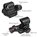 Feyachi Red & Green Optics 4 Reticles Reflex Rifle Scope Dot Sight with Removable Sunshade - 20mm Rail Mount
