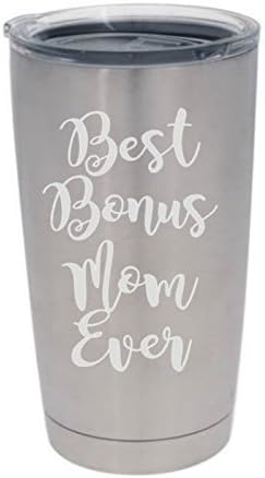 Best Bonus Mom Ever Stainless Steel Tumbler 20 oz, Gift for Mother In Law, Gift for Stepmom
