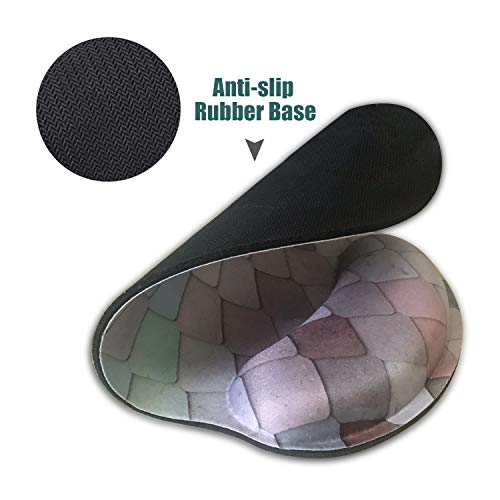Ergonomic Mouse Pad with Wrist Support,Dooke Cute Wrist Pad with Non-Slip Rubber Base for Computer, Laptop, Home Office Gaming, Working, Easy Typing & Pain Relief