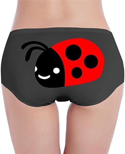 Nhuquhuan Cute Ladybug Ladies Low Waist Sexy Briefs L Black