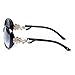 LianSan Fashion Oversized Women Uv400 Protection Polarized Lady Sunglasses Gold Flower Full Frame Sunglasses Gd103 (Black)