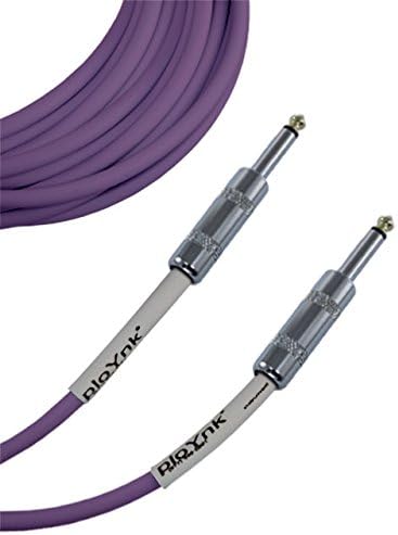 Ploynk 1/4 to 1/4 mono TS Instrument Straight Patch Cable 7 FT foot long Purple