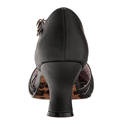 Bettie Page Women's Bp254-lucy Spectator Pump, Black, 7 M US - Thumbnail 3