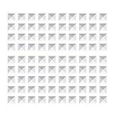 100pcs Pyramid Studs Spots Punk Spikes for DIY Craft Leathercraft (White)