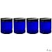 12 Piece Cobalt Blue Glass Straight Sided Round Jar Container Starter Kit Set: Includes 4-1 oz Cobalt Glass Jars, 4-2 oz Cobalt Glass Jars, 4-4 oz Cobalt Glass Jars + Spatulas