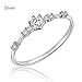 JESMING 7 Tiny Diamond Pieces Of Exquisite Ring Stacking Rings for Women Small Fresh Style Ladies Engagement Ring Jewelry | Gold Silver Rings for Women (Rose Gold,7)