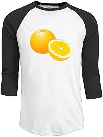 OOut Qiang Qiang Men's Best Orange Raglan Shirt 3/4 Sleeve T-shirt S