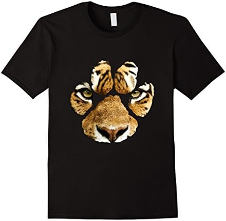 Mens Awesome Tiger Paw Print T-Shirt - Mens &amp; Womens &amp; Kids Medium Black